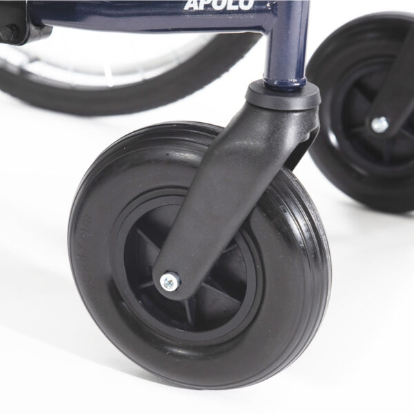 Silla de Ruedas Apolo 2 – Plegable con Empuje Asistido, Reposapiés Desmontables y Chasis de Acero - Imagen 3