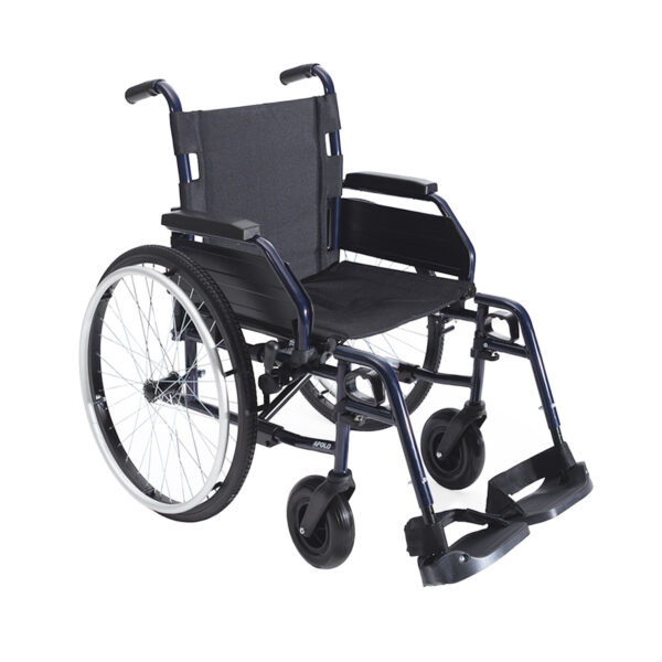 Silla de Ruedas Apolo 2 – Plegable, de Acero y Autopropulsable con Ruedas Antipinchazo