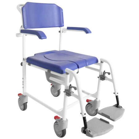 SILLA CON RUEDAS PARA DUCHA - AZUL